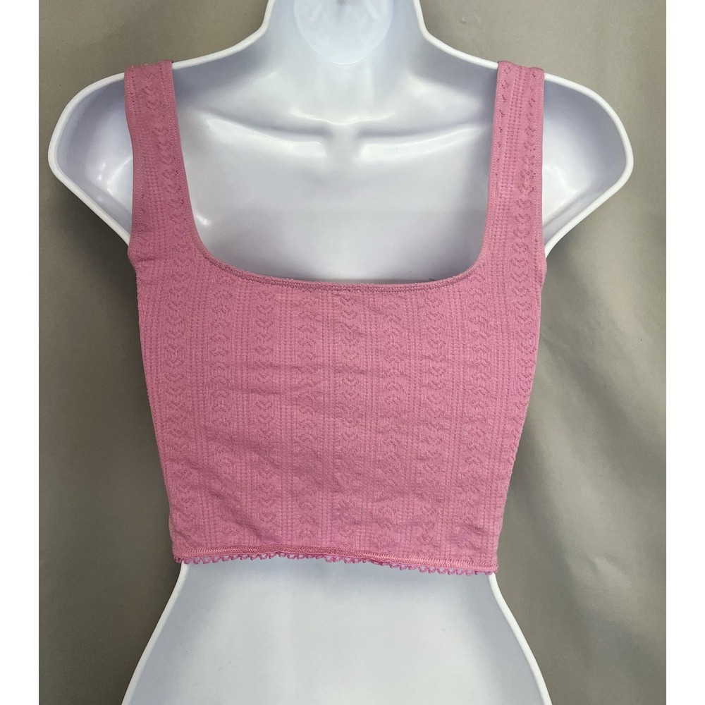 Anthropologie Pilcro Lot Of 2 Tanks Tops‎ Sz Medium White / Pink - Picture 7 of 11